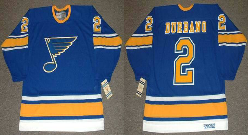 2019 Men St.Louis Blues #2 Durbano blue CCM NHL jerseys